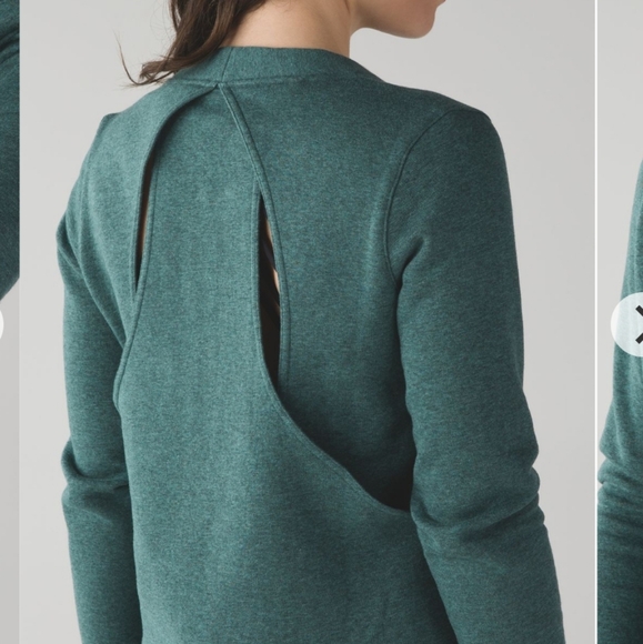 Lululemon &go Endeavor Long Sleeve Heathered Deep Green - Picture 3 of 12